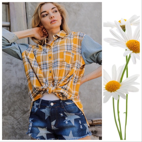 Rebel Flannel & Yellow Plaid Oversized Shirt - Picture 5 of 8